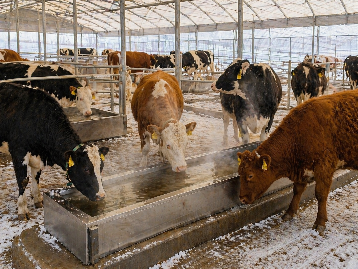 Heated Stainless Steel Water Trough for Cattle, Horses & Livestock – Custom Size