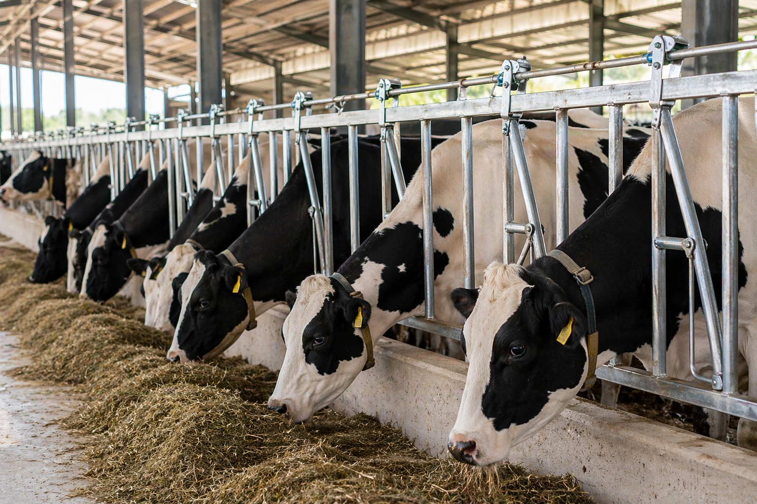 Self Locking Cattle Headlock Feed Barrier for Dairy and Beef Farms Custom Size
