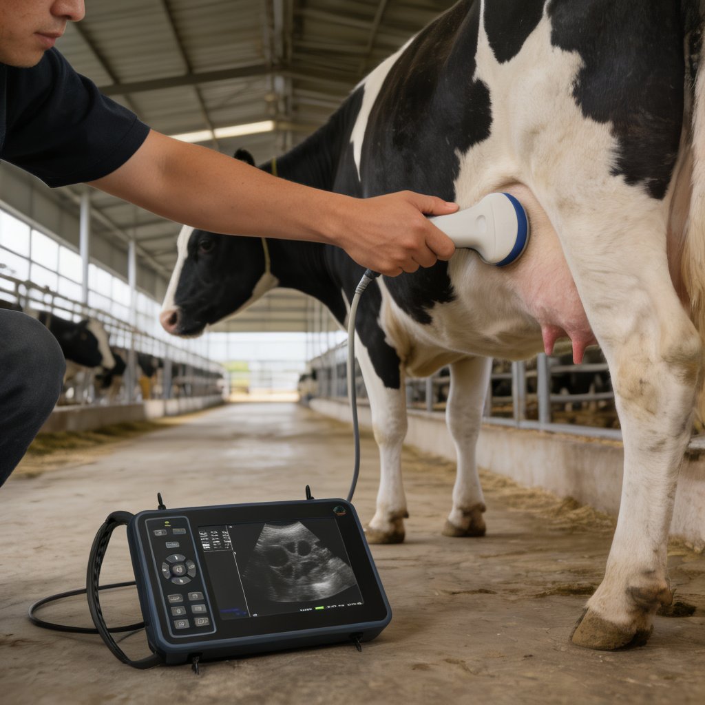 Portable Veterinary Ultrasound Scanner for Cattle and Sheep Pregnancy Detection
