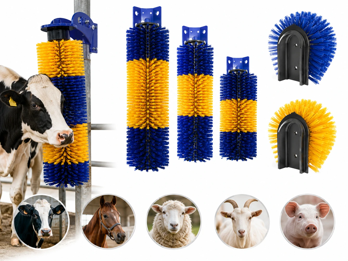 Cow Brush and Livestock Scratch Brush for Farm Animals