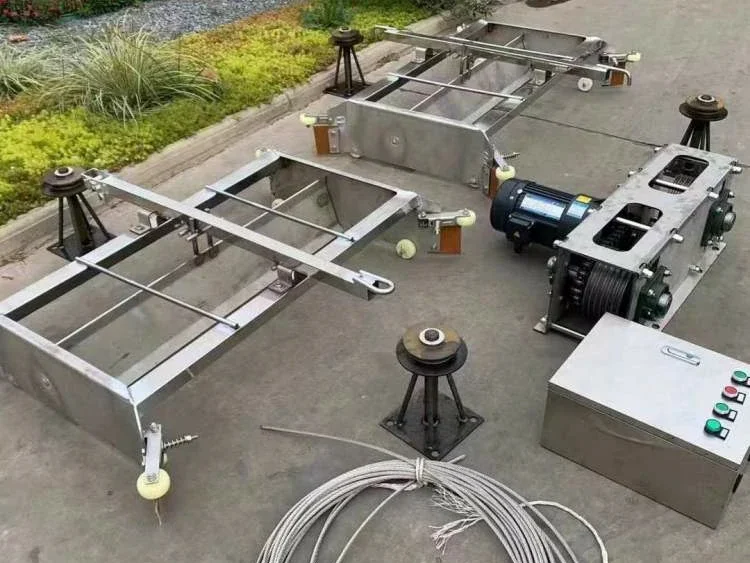 Automatic manure scraper component.