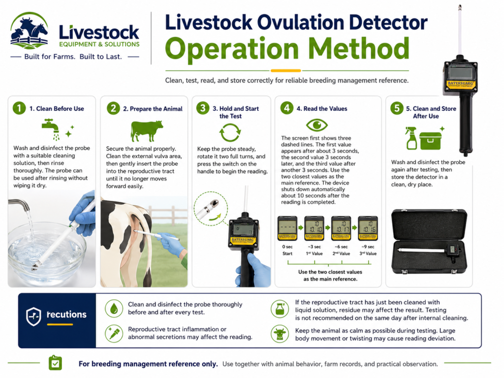 How to use an animal ovulation detector for livestock breeding management