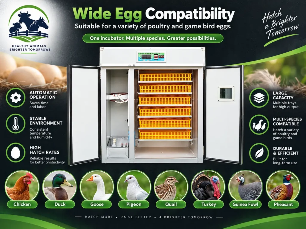 Commercial egg incubator used for poultry hatchery production
